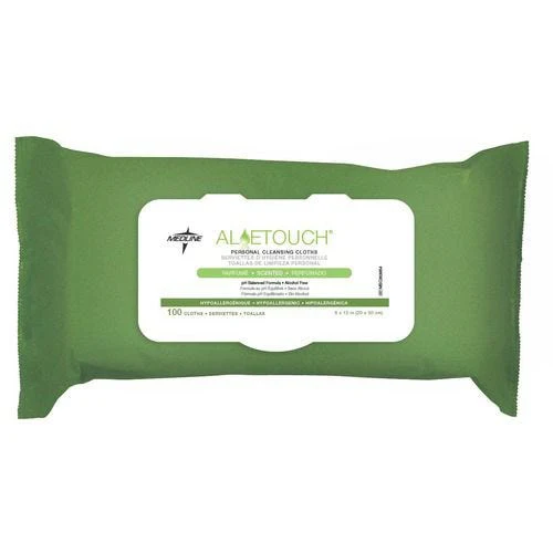 Aloetouch Personal Cleansing Wipes, Pack of 100, Case of 6 (600 Total)