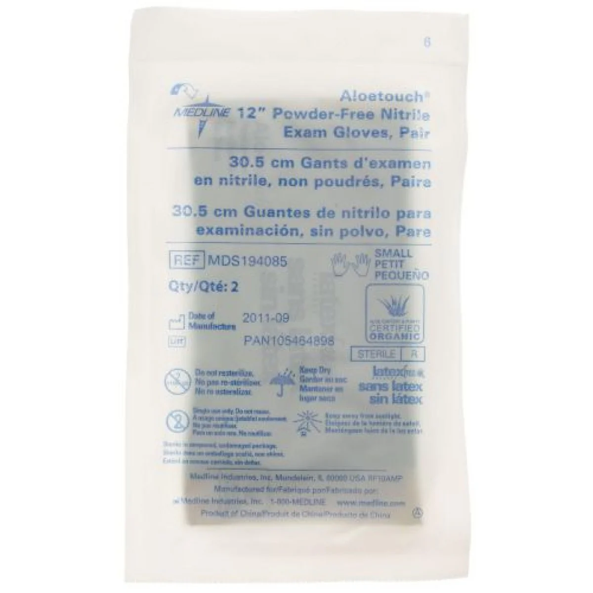 AloeTouch Sterile 12 Inch Powder-Free Nitrile Exam Gloves - Image 5