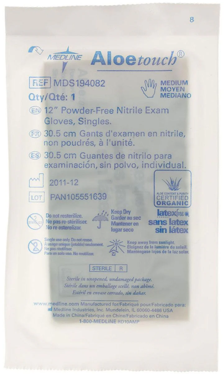 AloeTouch Sterile 12 Inch Powder-Free Nitrile Exam Gloves - Image 8