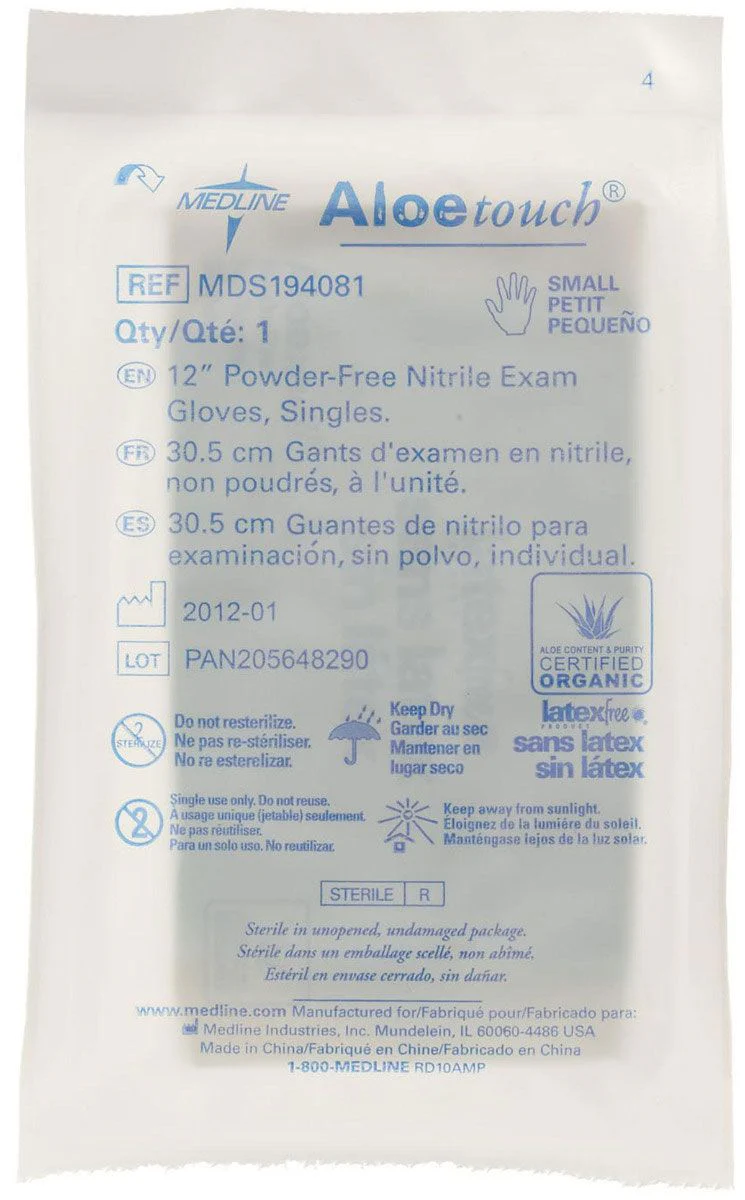 AloeTouch Sterile 12 Inch Powder-Free Nitrile Exam Gloves - Image 9