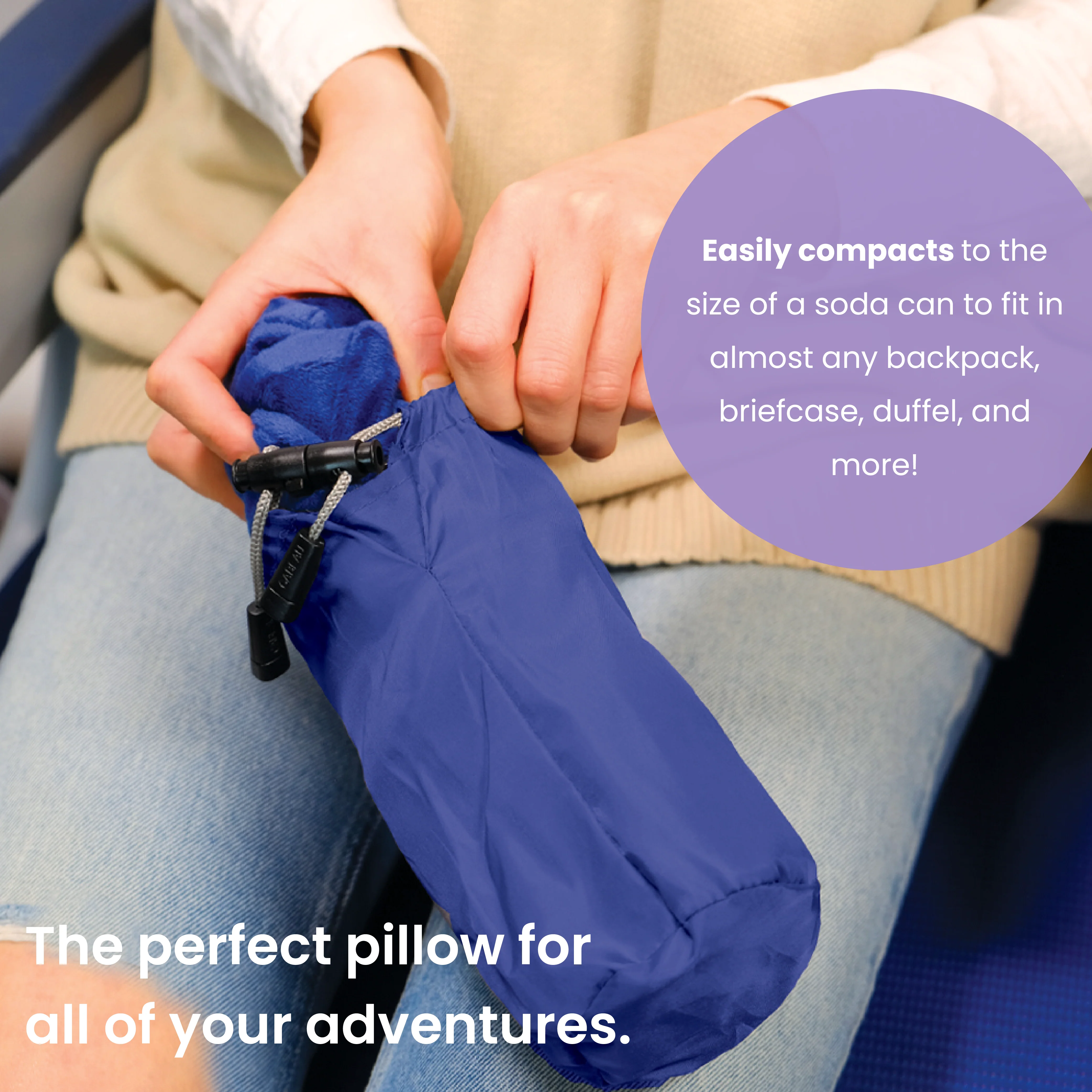 Cabeau AirTNE Inflatable Travel Neck Pillow, Lightweight, One Size, Multiple Colors - Image 4