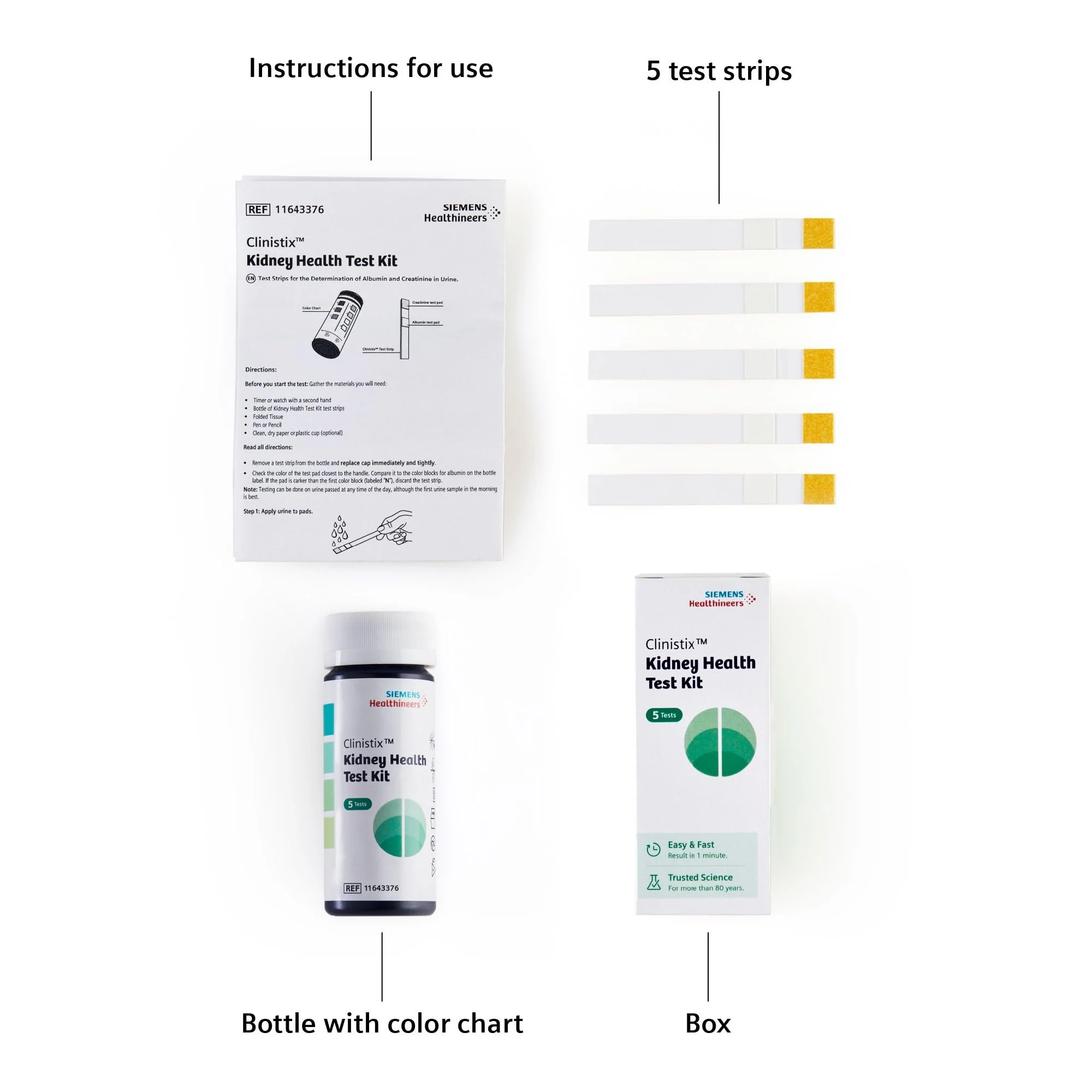 Clinistix Urinalysis Test Kit for Albumin / Creatinine / Creatinine Ratio Test - Image 2