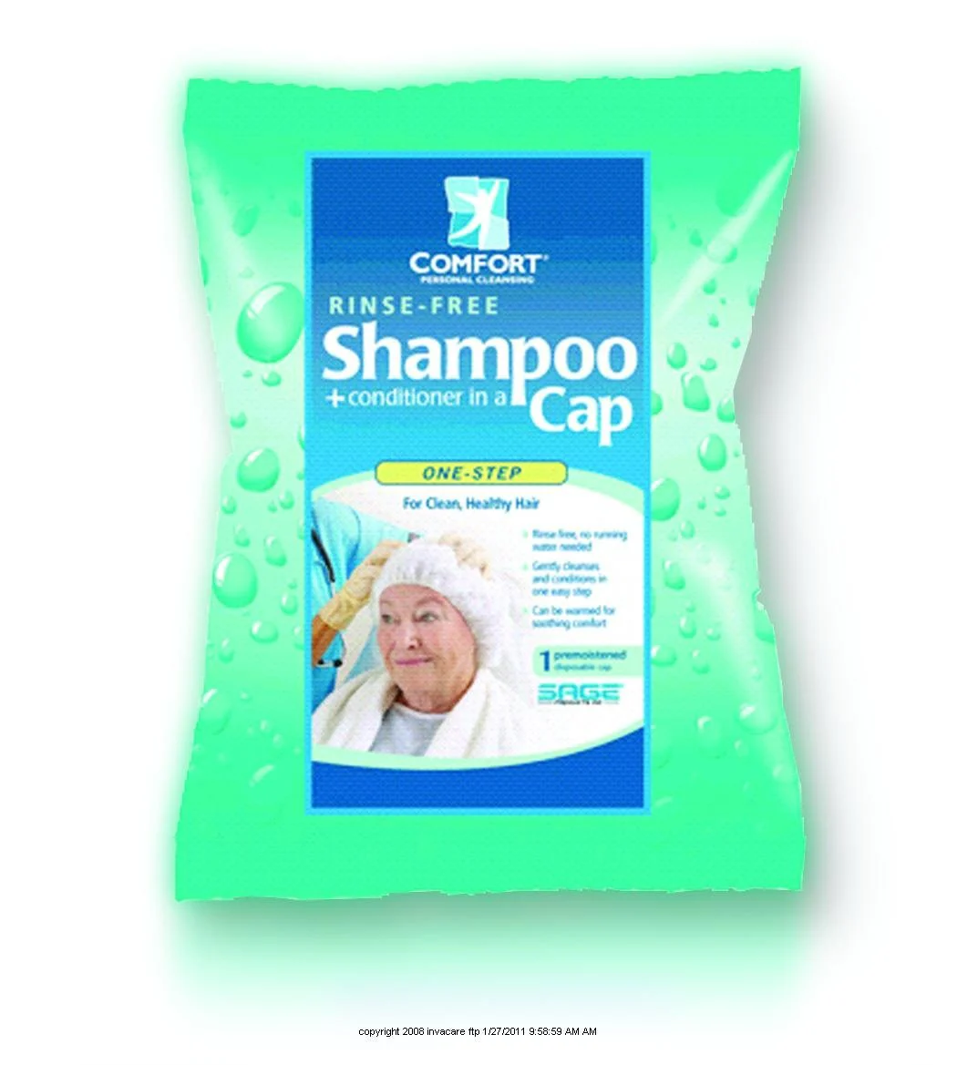 Comfort Bath Shampoo Cap Individual Packet Clean Scent Pack of 10