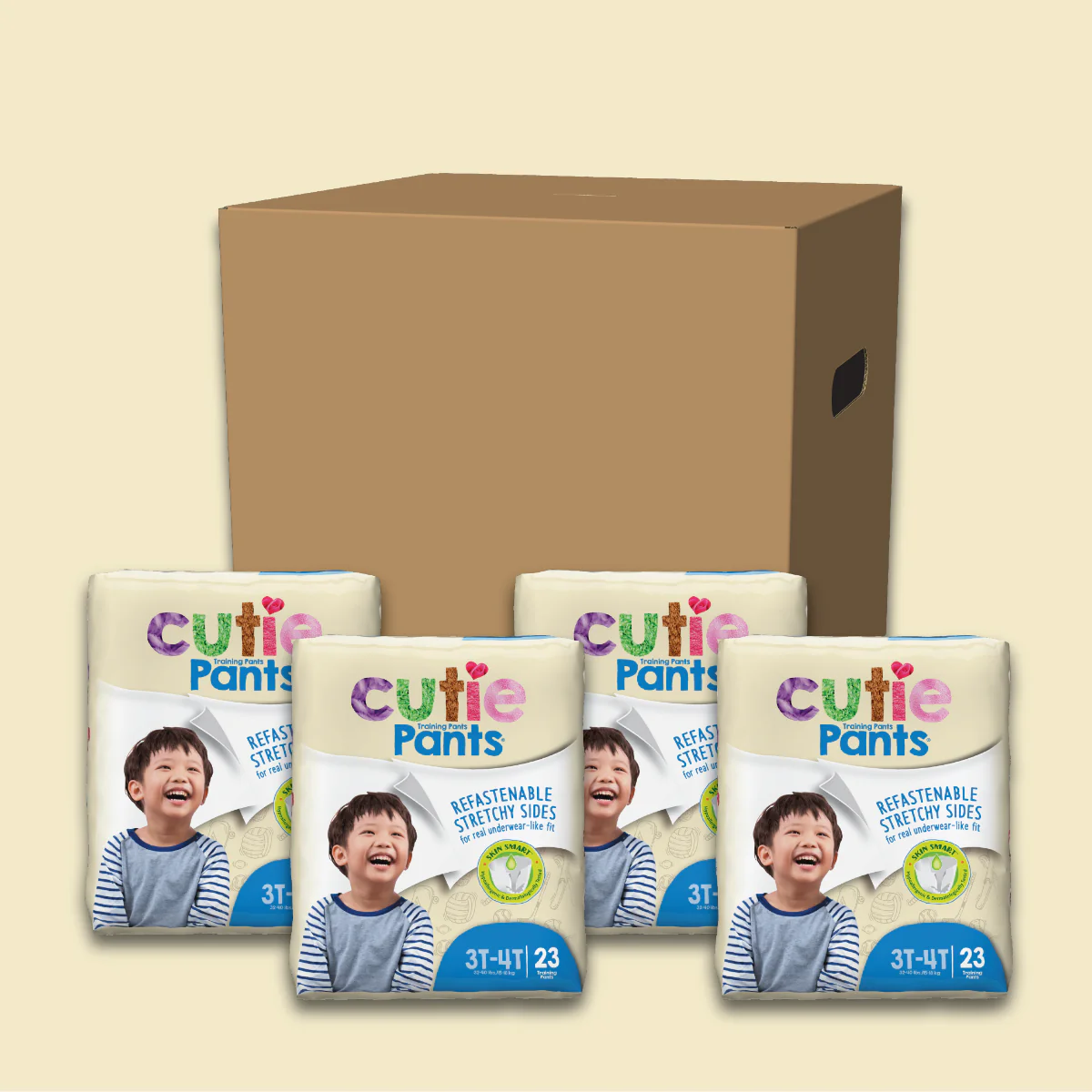 Cutie Pant Training Pant - Boy 3T-4T, 4 Packs of 23 (92 Total) - Image 2