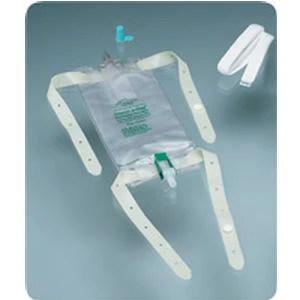 Dispoz-a-Bag Leg Bag with Flip-Flo Valve, 19 oz. (4 leg bags & 1 pair fabric leg straps), Box of 4
