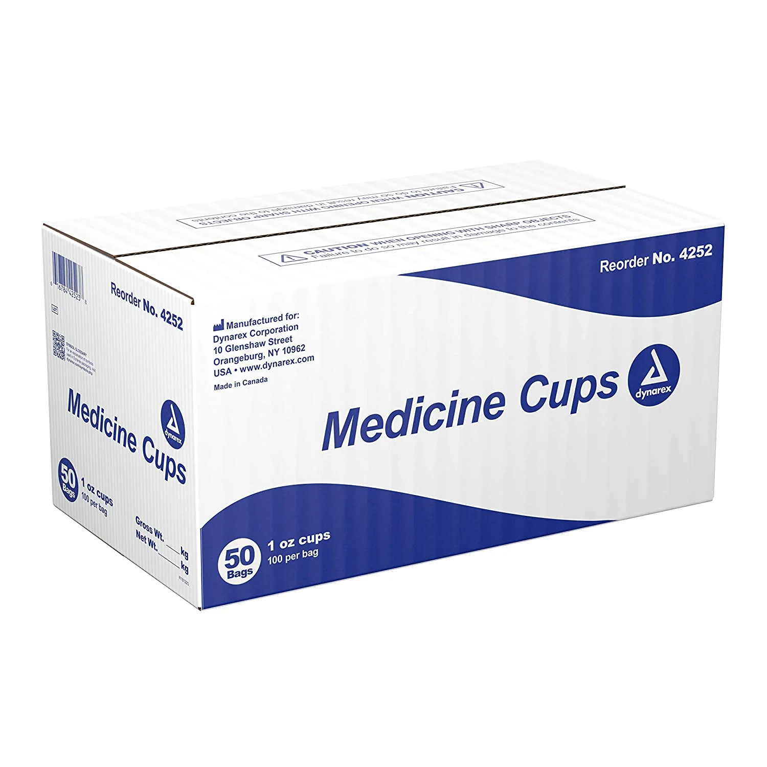 Dynarex Graduated Medicine Cup, 1 Ounce, Clear, Plastic, Case of 5000 - Image 2