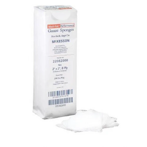 McKesson 22082000 Cotton Gauze Sponge, Pack of 200