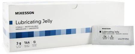 McKesson Lubricating Jelly, 3 Gram Individual Packet, Sterile, Case of 864 - Image 4