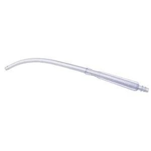 Medline Industries Suction Yankauer with Flange Tip and Standard Cap, No Vent, Flexible Rigid