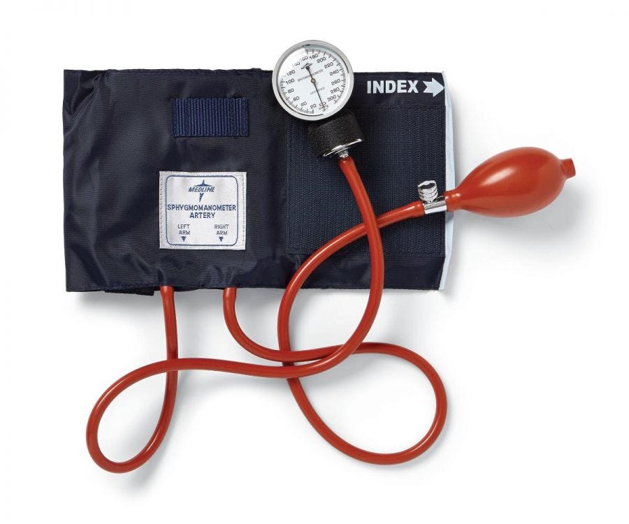 Medline Neoprene Handheld Aneroid Black Size-ADULT, 1 Count