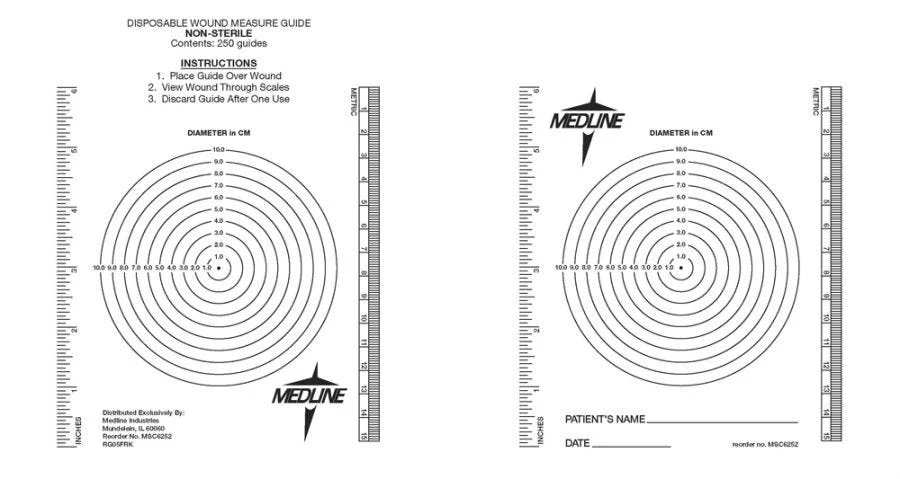 Medline Wound Measuring Bullseye: 250 Count - Image 2