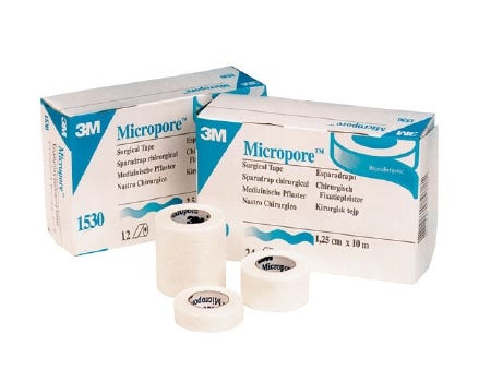 Micropore 15301 Medical Tape Skin Friendly Paper 1 Inch X 10 Yard White NonSterile. Box of 12
