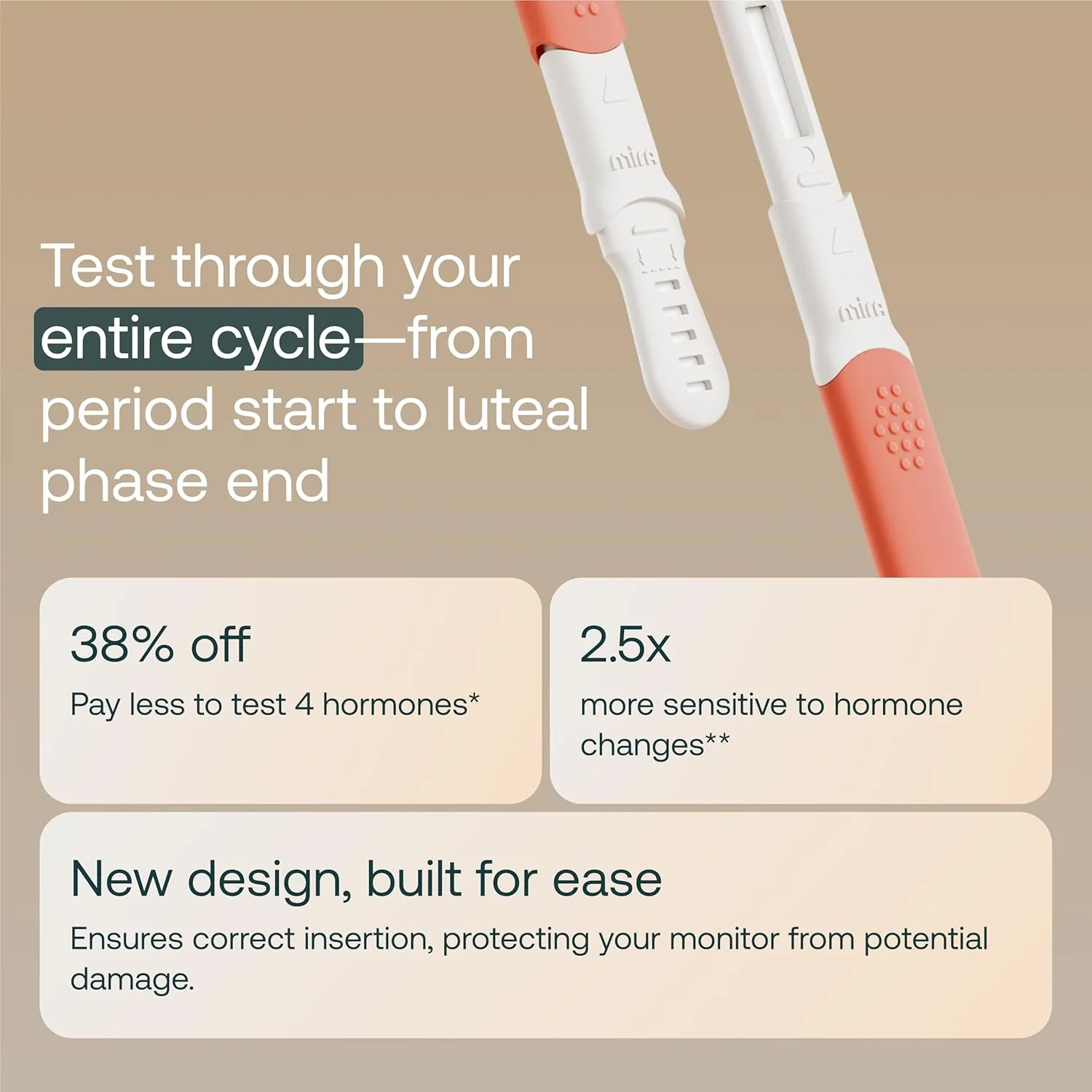 Mira Ultra4 Wands, Track 4 Key Fertility Hormones LH, PdG, E3G, and FSH for Family Planning & Pregnancy, Use at Home with The Mira Fertility Monitor Kit + App, 20 Ovulation Test Strips - Image 3