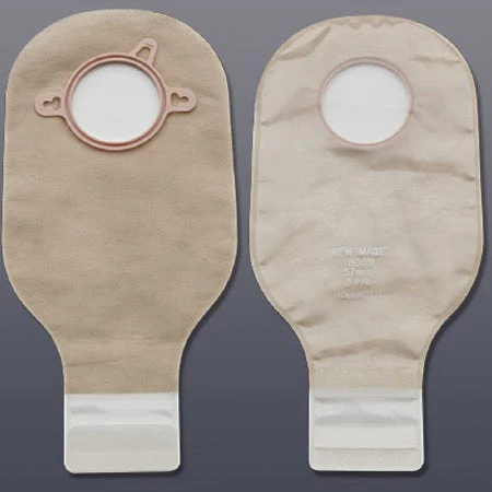 New Image 2-Piece Drainable Ostomy Pouch - 1-Sided Comfort Panel, Precut, Lock 'n Roll, 12" L, 2-1/4", Transparent, Box of 10