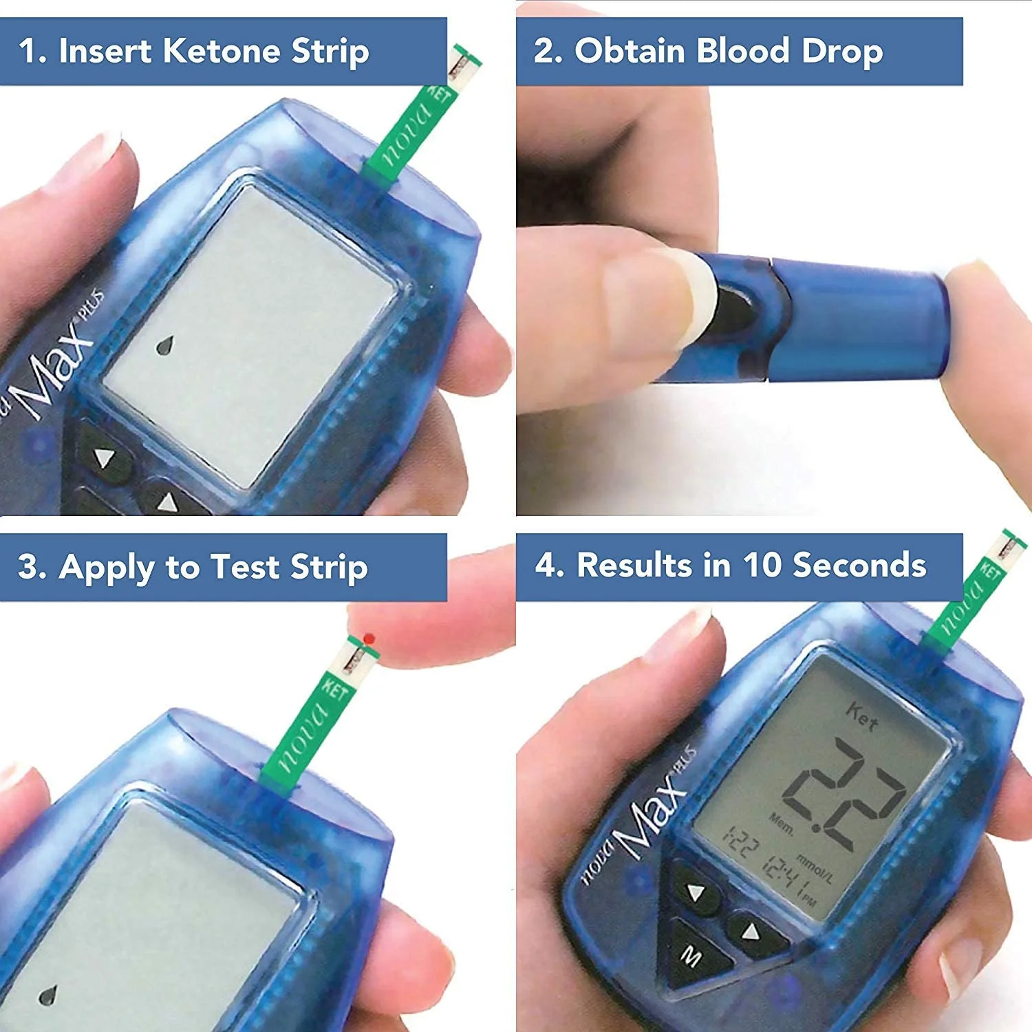 Nova Max Plus Meter For Ketone And Blood Glucose Testing - Image 2