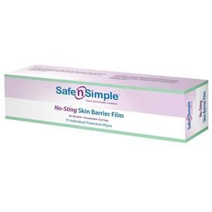 Safe N Simple No-Sting Skin Barrier Film Box of 75