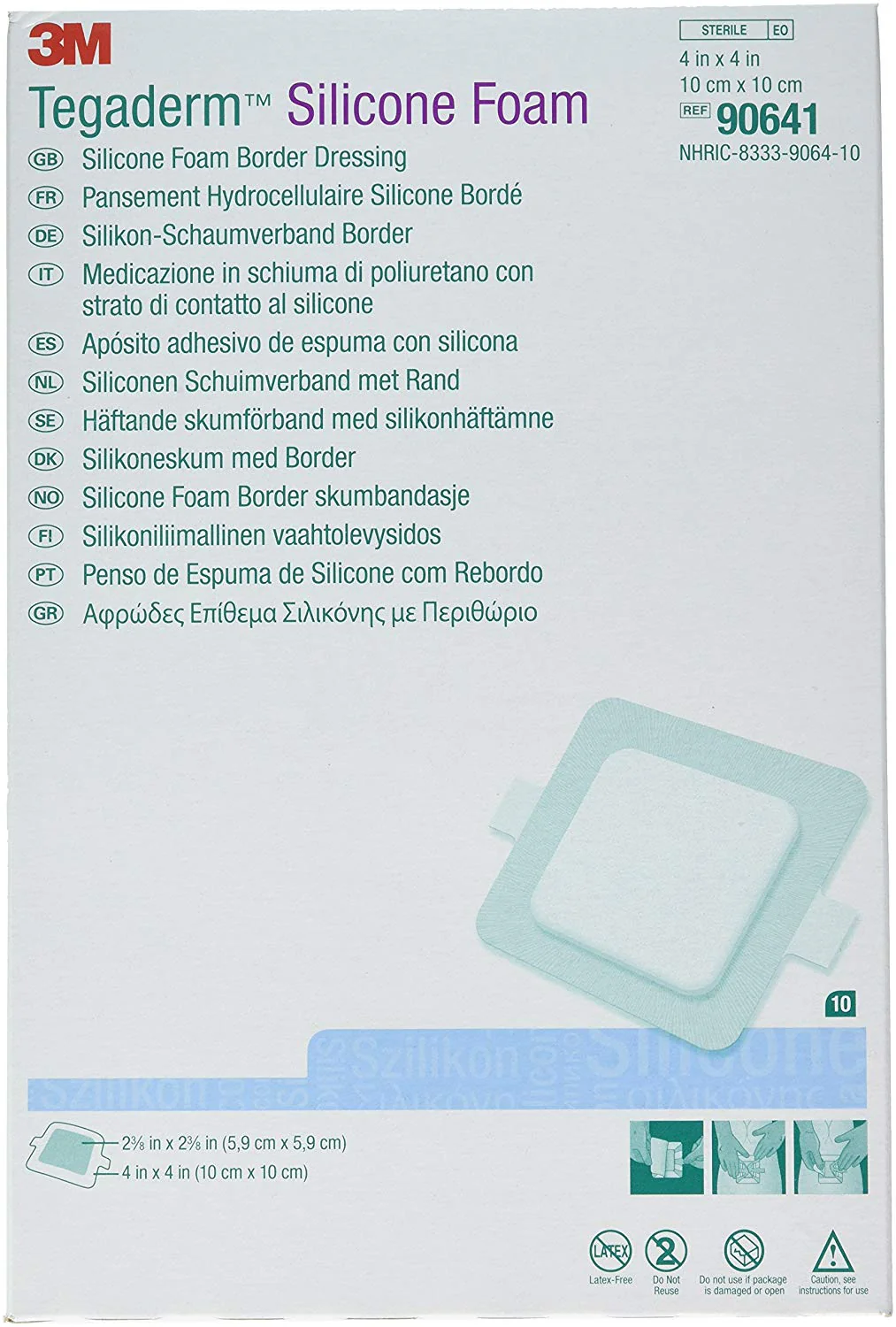 Tegaderm 90641 Silicone Foam Border Dressing Case of 60 - Image 2