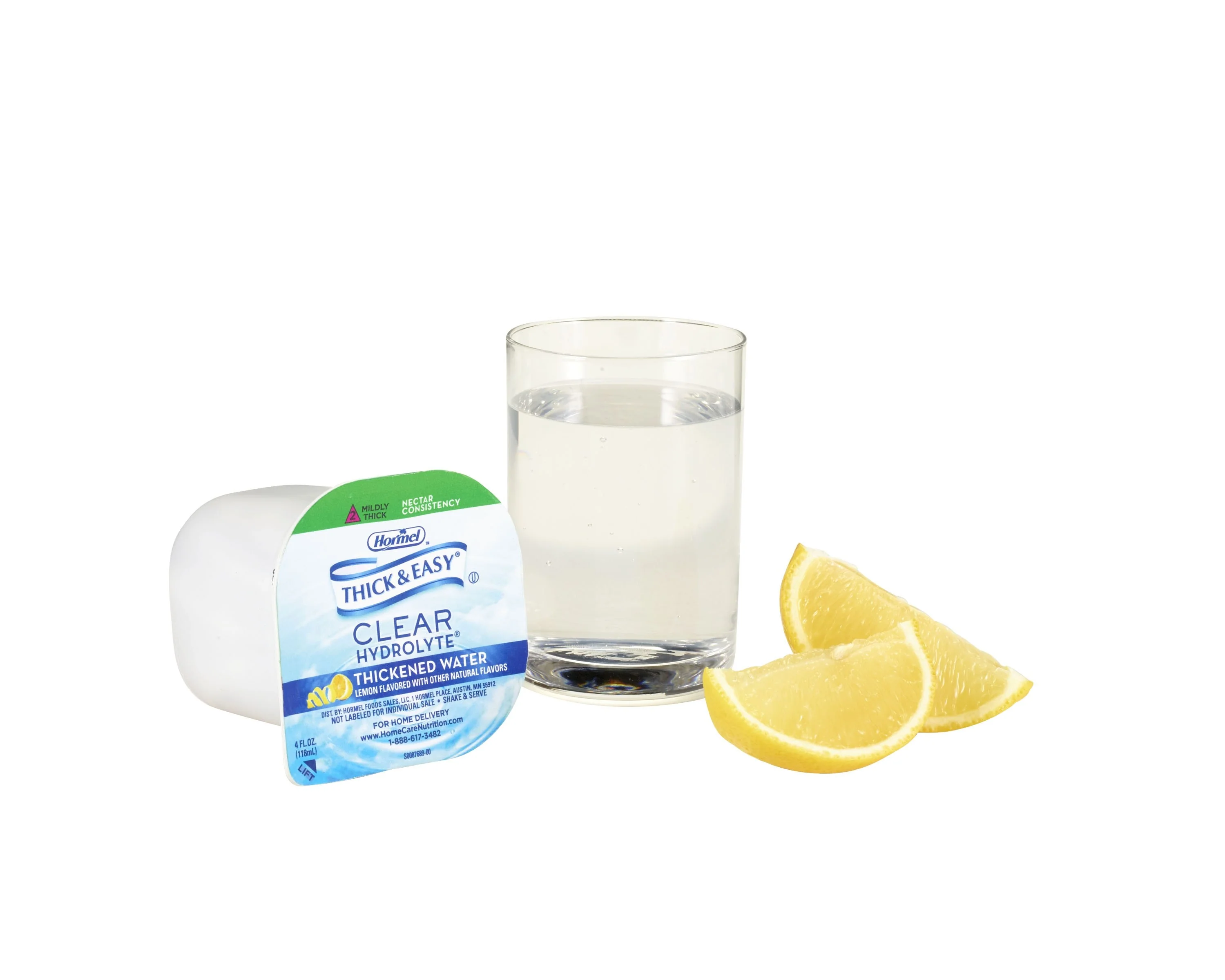 Thick & Easy Hydrolyte Thickened Water: Lemon, 4 oz, Nectar Consistency, 24 Count