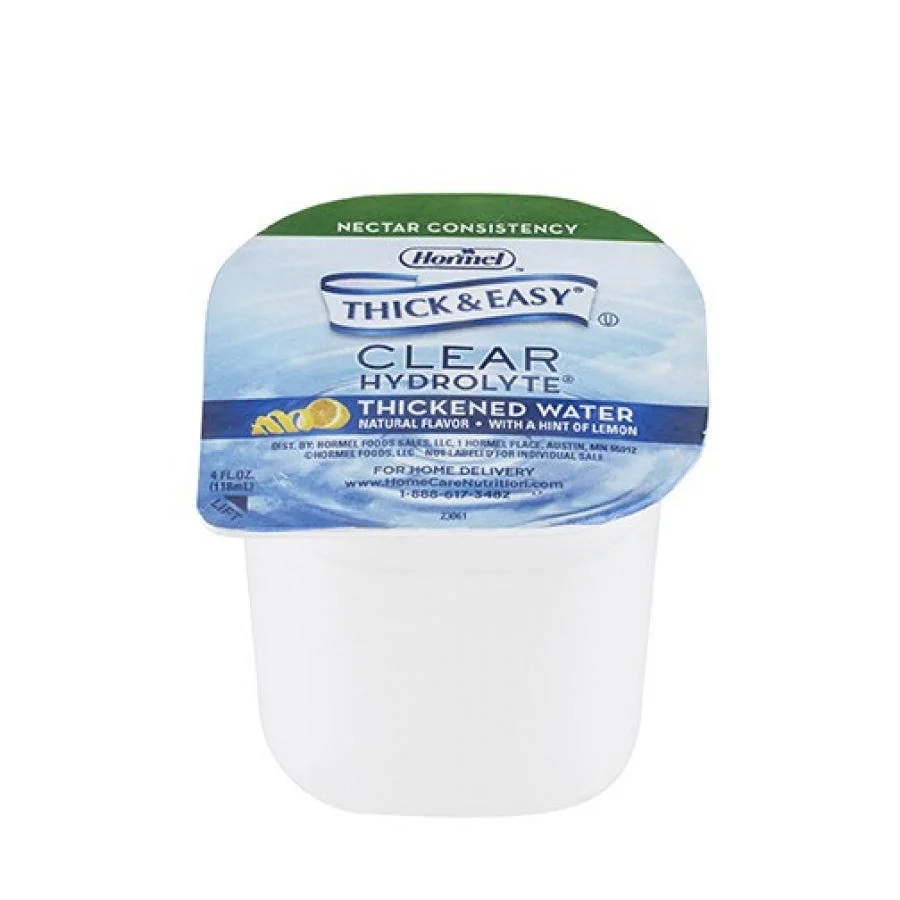 Thick & Easy Hydrolyte Thickened Water: Lemon, 4 oz, Nectar Consistency, 24 Count - Image 2