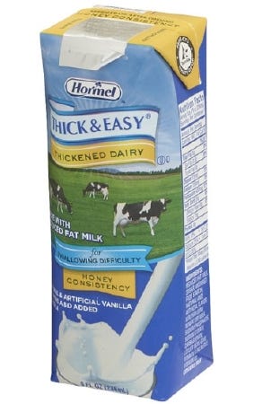 Thick & Easy Thickened Beverage, 8 oz. Carton, Dairy, Ready to Use, Honey, Case of 27